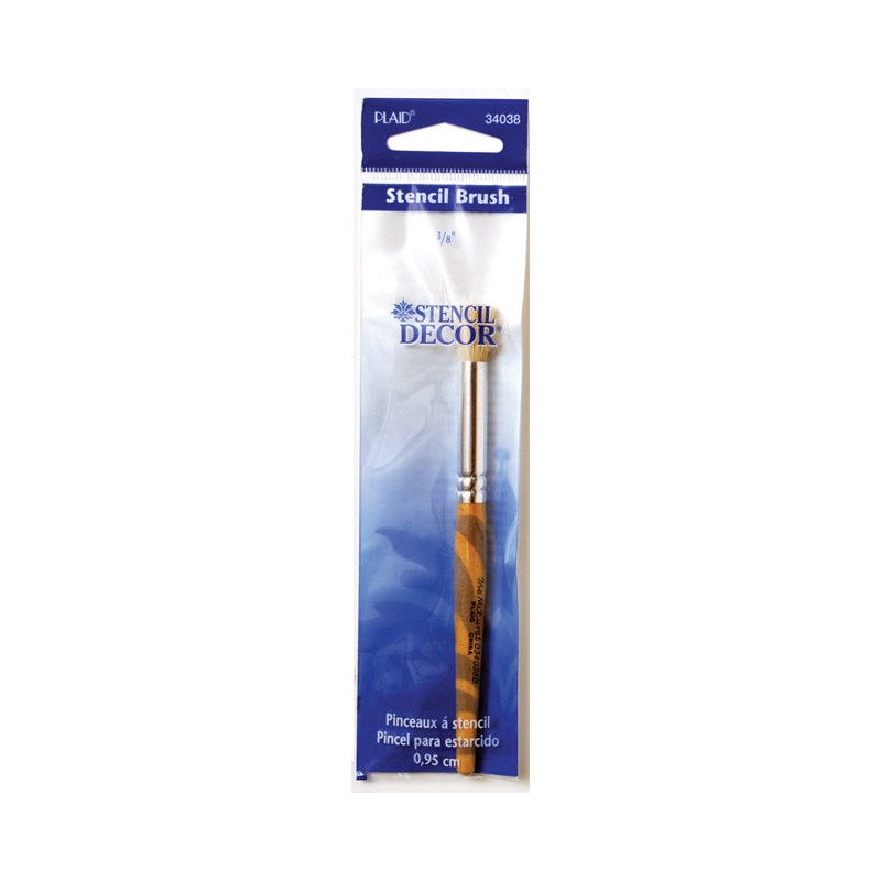 Plaid Stencil Decor 3/8 in. W Round China Bristle Stencil Paint Brush