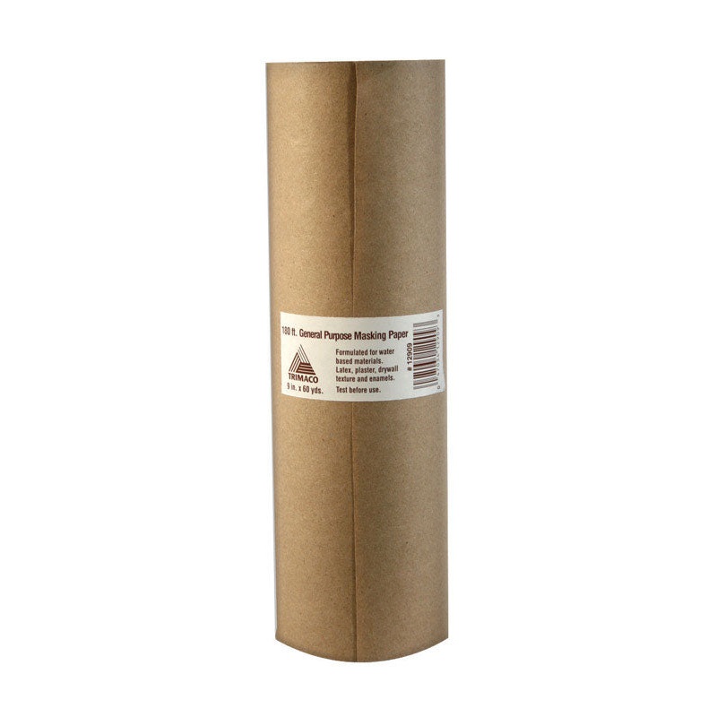 Trimaco 9 in. W x 60 yd. L General Purpose Masking Paper Regular Strength Brown 1 pk