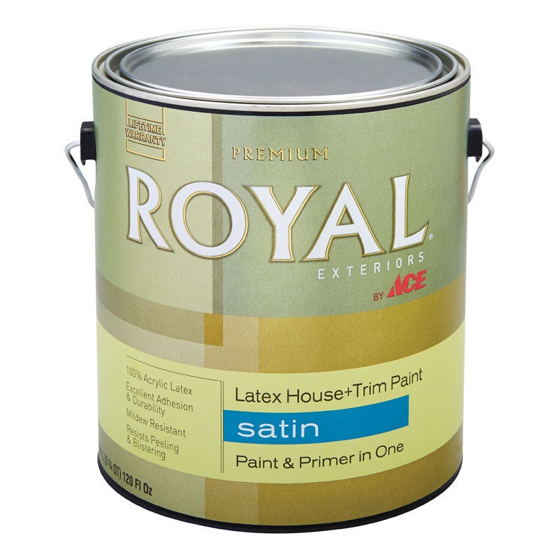 Ace Royal Exterior Acrylic Latex House & Trim Paint & Primer Satin 1 gal. Mid-Tone High-Hiding