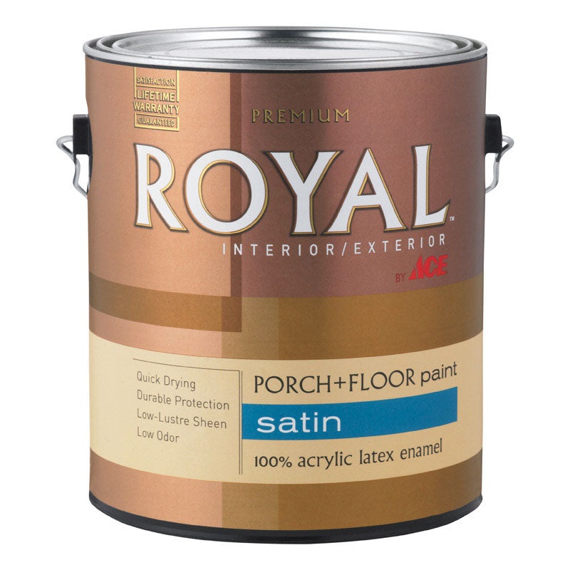 Ace Royal Interior/Exterior Latex Porch & Floor Paint Mid-Tone High-Hiding Base Satin 1 gal.