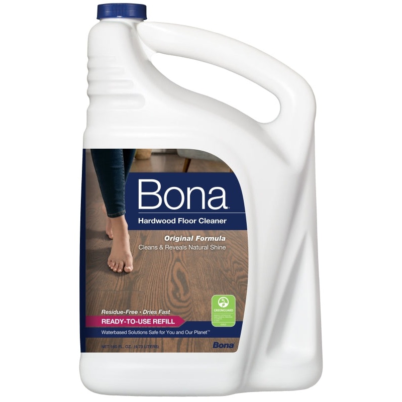 Bona WM700056001 Floor Cleaner, 160 oz, Liquid, Mild, Light Blue