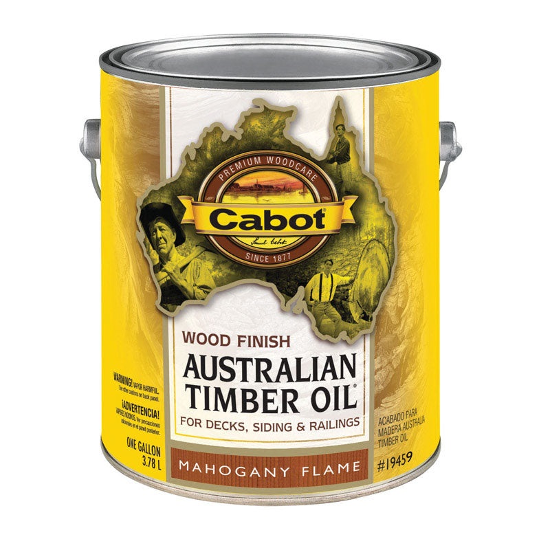 Cabot Transparent Mahogany Flame Oil-Based Natural Oil/Waterborne Hybrid Australian Timber Oil