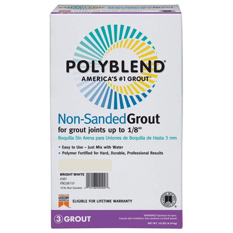 Custom Polyblend Bright White Grout 10 lb.