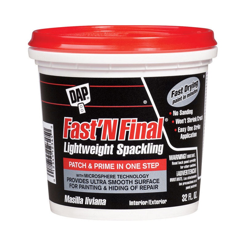 DAP Fast ‘N Final Ready to Use White Lightweight Spackling Compound 1 qt.
