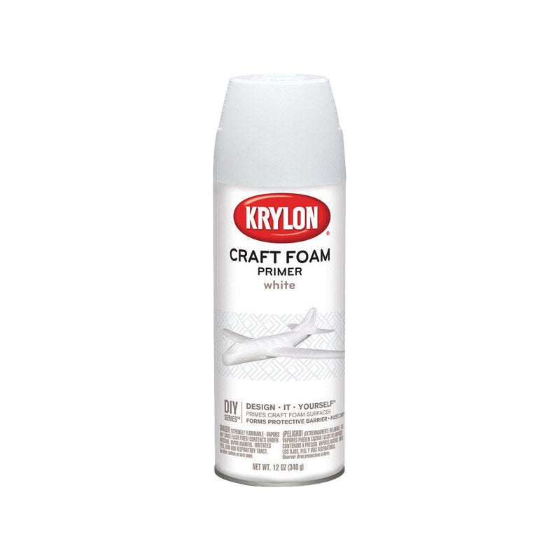 Krylon Foam Primer White Craft Spray Paint 12 oz.