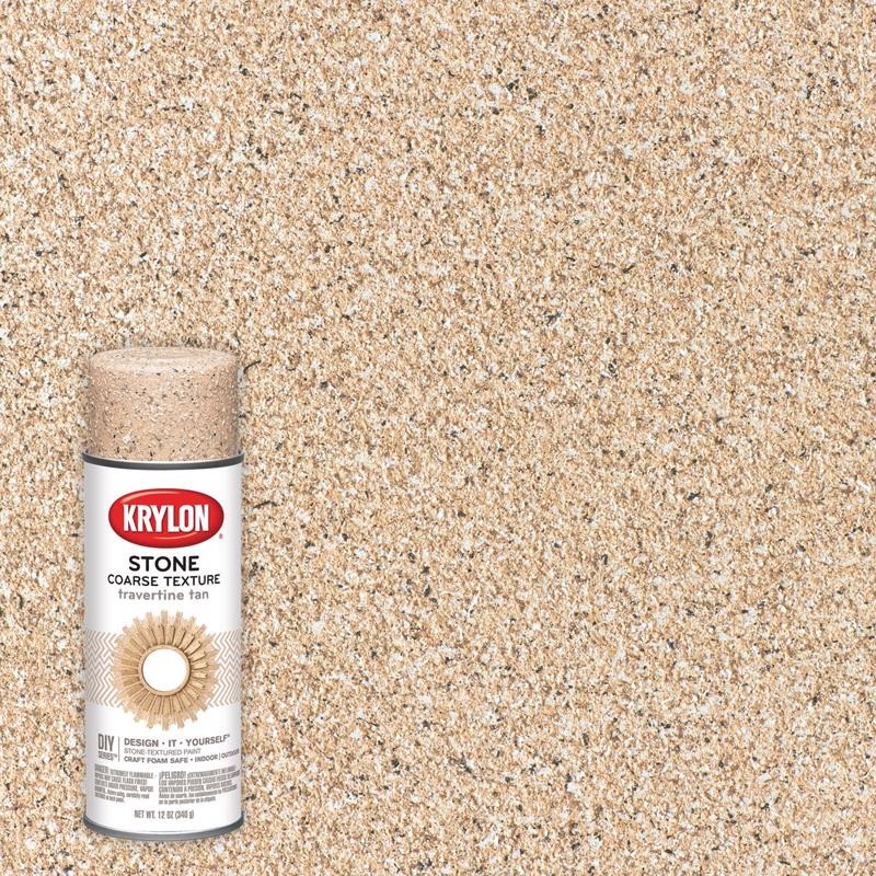 Krylon Make It Stone! Travertine Tan Coarse Stone Finish Spray 12 oz.