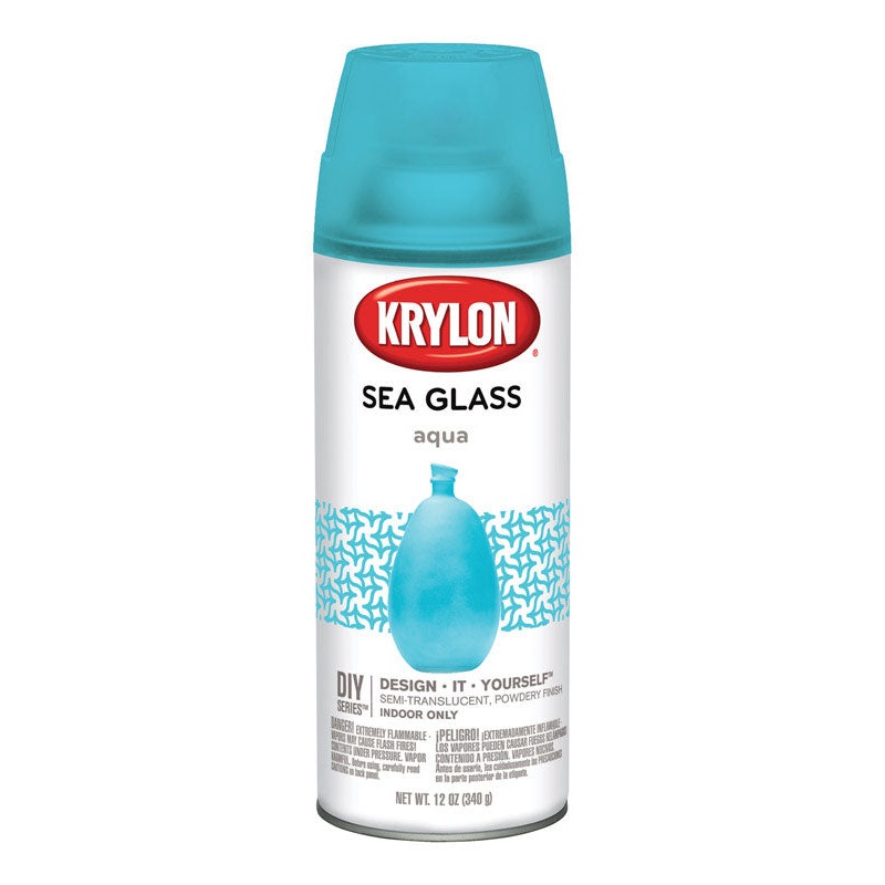 Krylon Semi-Tranlucent Aqua Low Sea Glass Spray 12 oz.