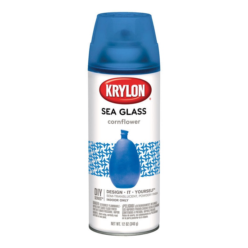 Krylon Semi-Tranlucent Cornflower Low Sea Glass Spray 12 oz.