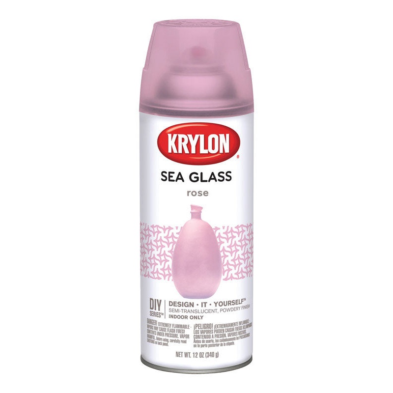 Krylon Semi-Tranlucent Rose Low Sea Glass Spray 12 oz.