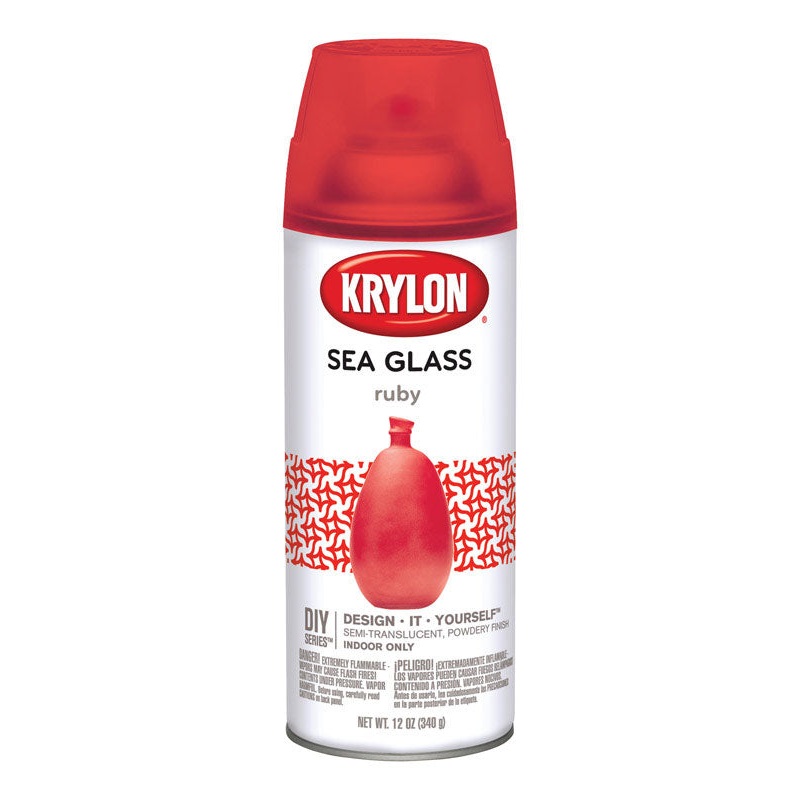 Krylon Semi-Tranlucent Ruby Low Sea Glass Spray 12 oz.