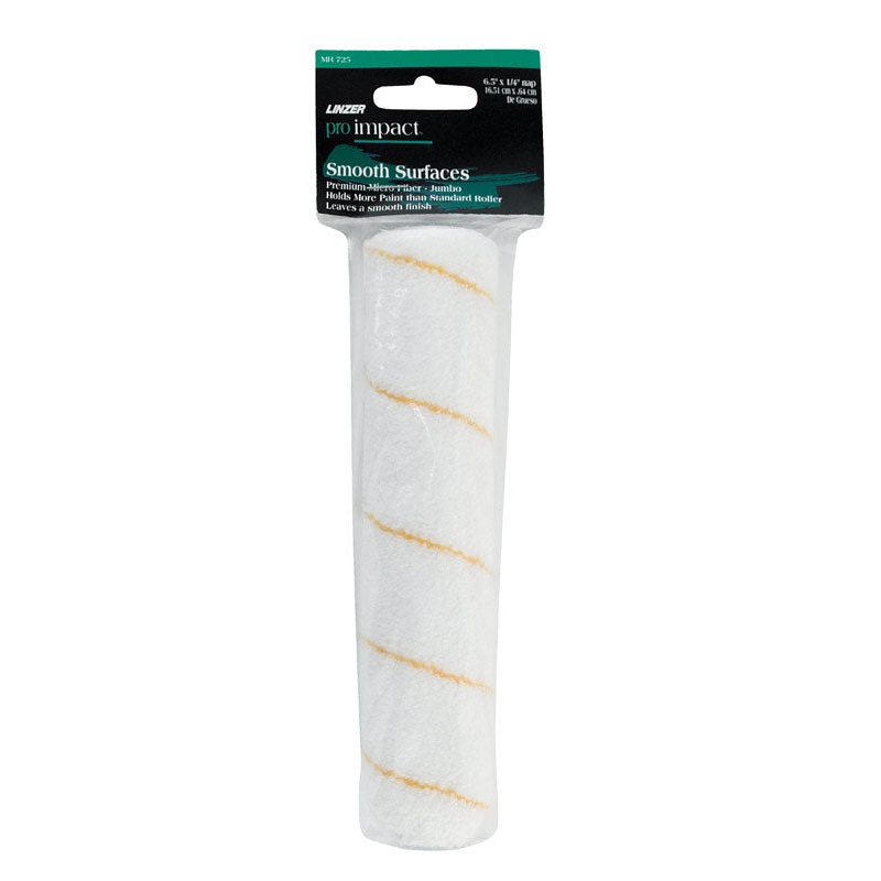 Linzer Pro Impact Microfiber Paint Roller Cover 1/4 in. L x 6-1/2 in. W