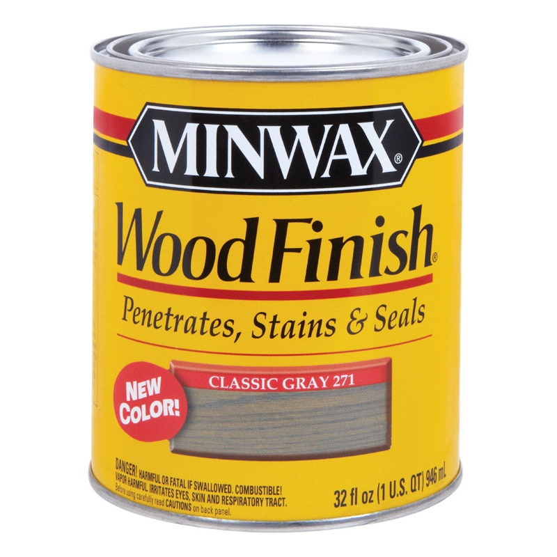 Minwax Wood Finish Transparent Oil-Based Wood Stain Classic Gray 1 qt.