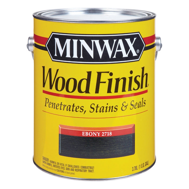 Minwax Wood Finish Transparent Oil-Based Wood Stain Ebony 1 gal.