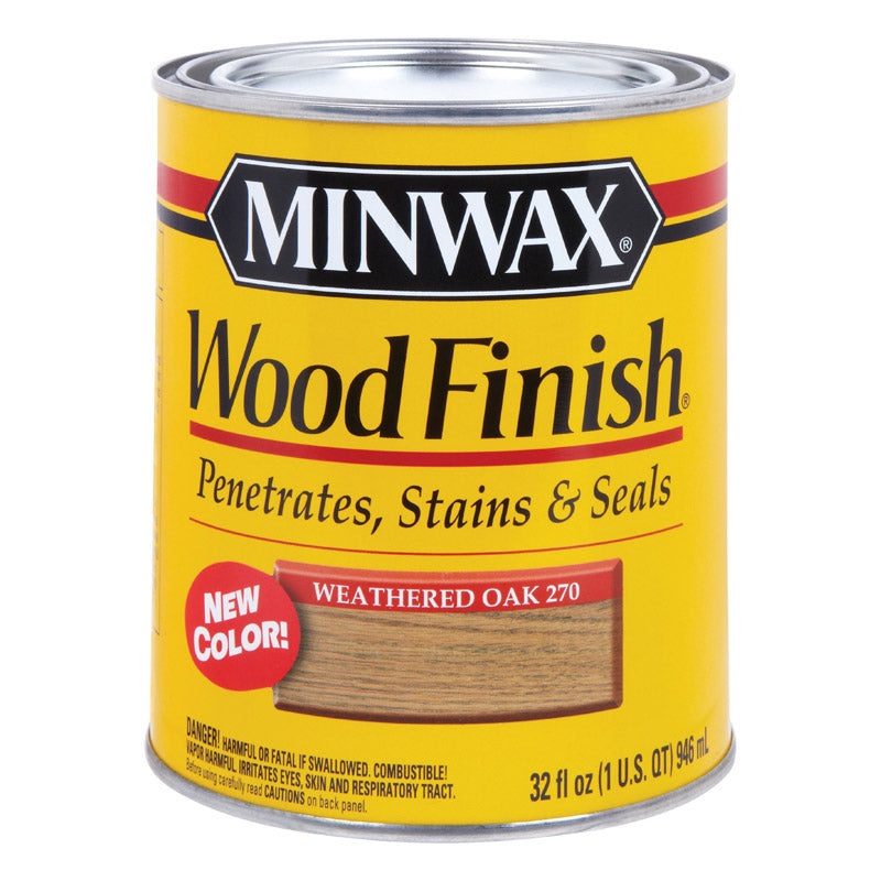 Minwax Wood Finish Transparent Oil-Based Wood Stain Weathered Oak 1 qt.