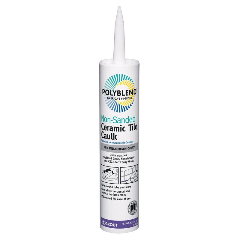 Polyblend Non-Sanded Tile Caulk Delorean Grey 10.5 oz.