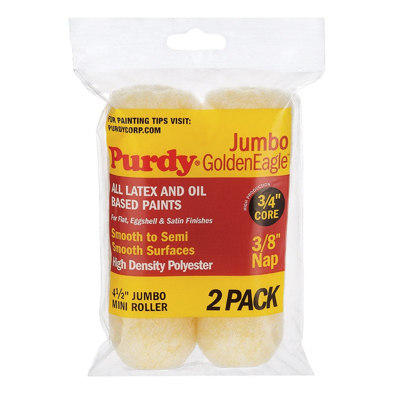 Purdy Golden Eagle Polyester Paint Roller Cover 3/8 in. L x 4-1/2 in. W 2 pk