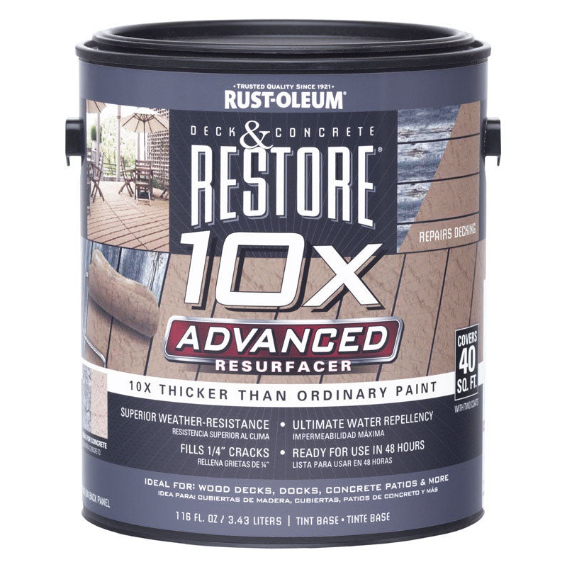 Rust-Oleum Restore 10x Water-Based Deck and Concrete Sealant Assorted 1 gal.