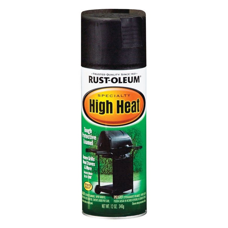 Rust-Oleum Stops Rust Specialty Satin Bar-B-Que Black Spray Paint 12 oz.