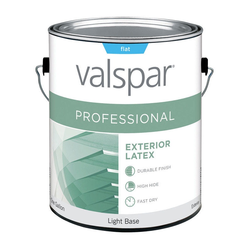 Valspar Contractor Professional Exterior Acrylic Latex Paint Flat 1 gal. Light Base