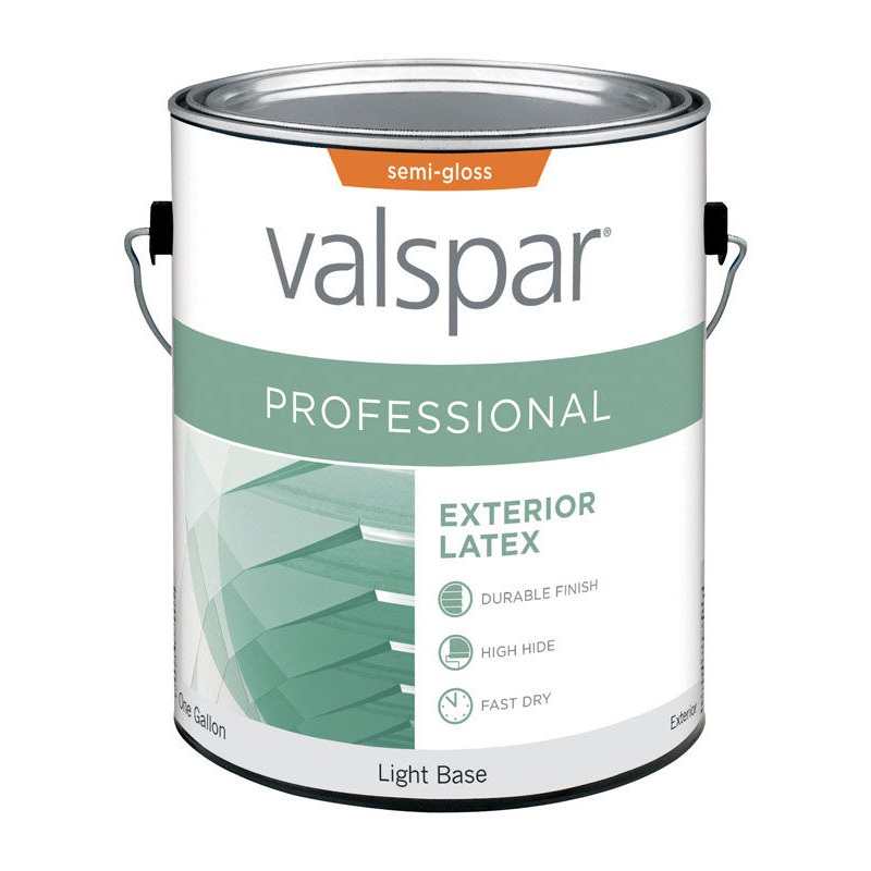 Valspar Contractor Professional Exterior Acrylic Latex Paint Semi-Gloss 1 gal. Light Base