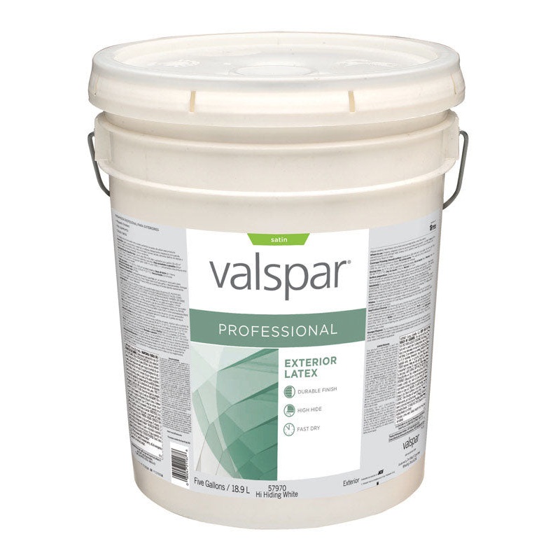 Valspar Contractor Professional Exterior Latex Paint Satin 5 gal. White Base