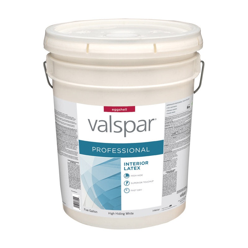 Valspar Contractor Professional Interior Acrylic Latex Paint High Hiding White Eggshell 5 gal