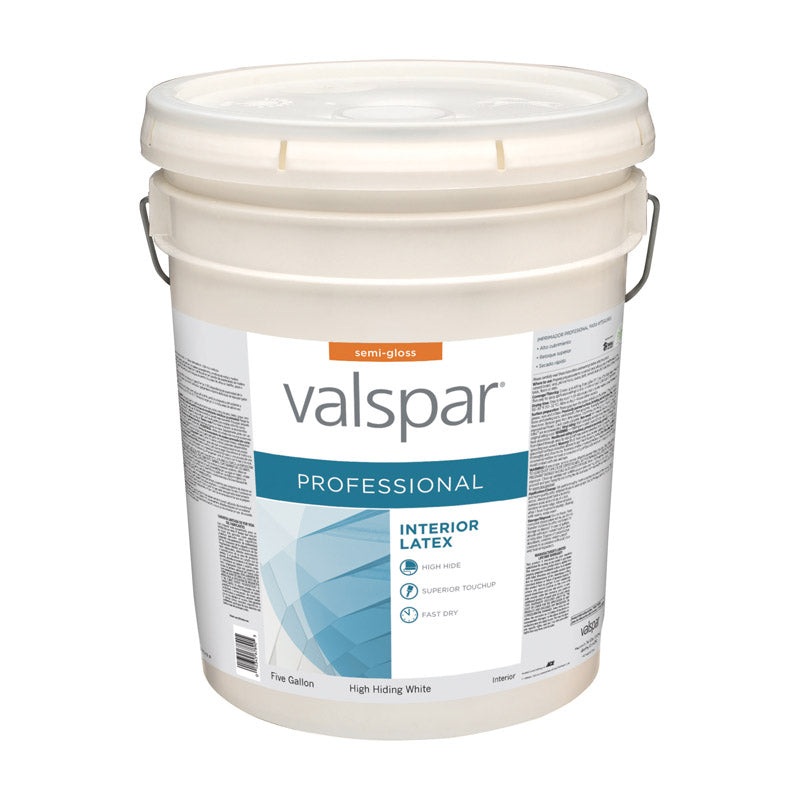 Valspar Contractor Professional Interior Acrylic Latex Paint High Hiding White Semi-Gloss 5 g