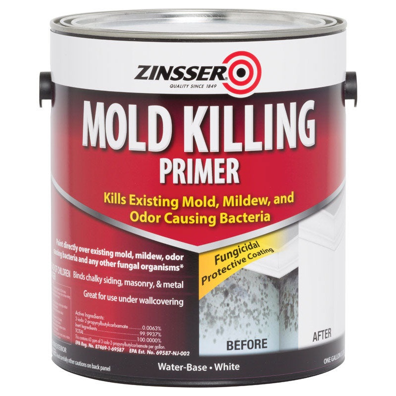 Zinsser Water-Based Interior and Exterior Mold Killing Primer 1 gal. White