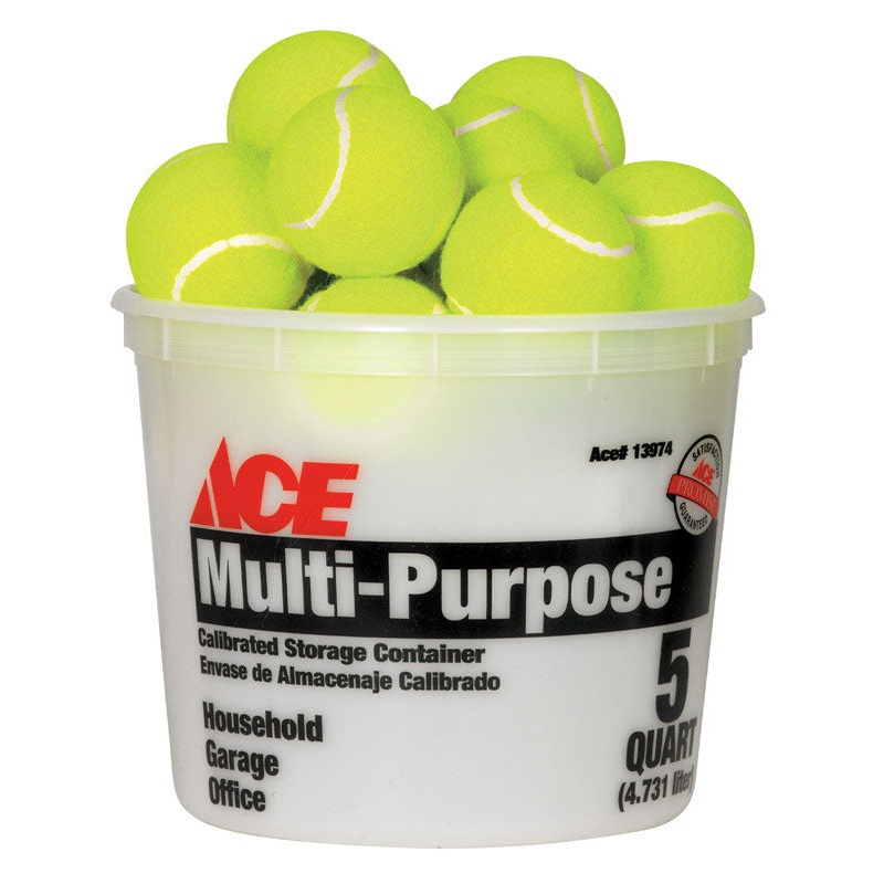 Ace Plastic Bucket 5 qt. Clear