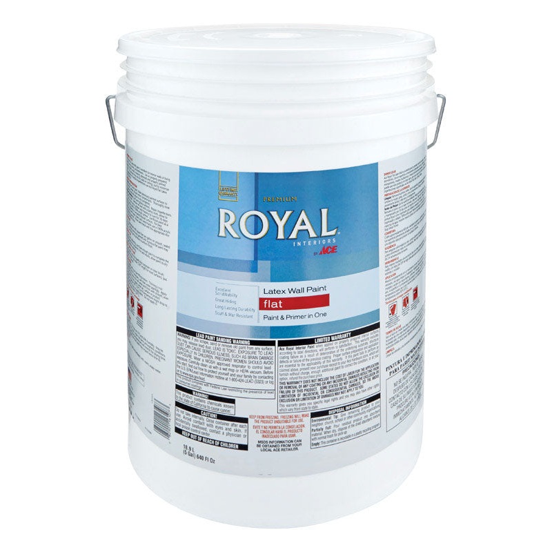 Ace Royal Interior Acrylic Latex Paint Neutral Base Flat 5 gal. Neutral Base