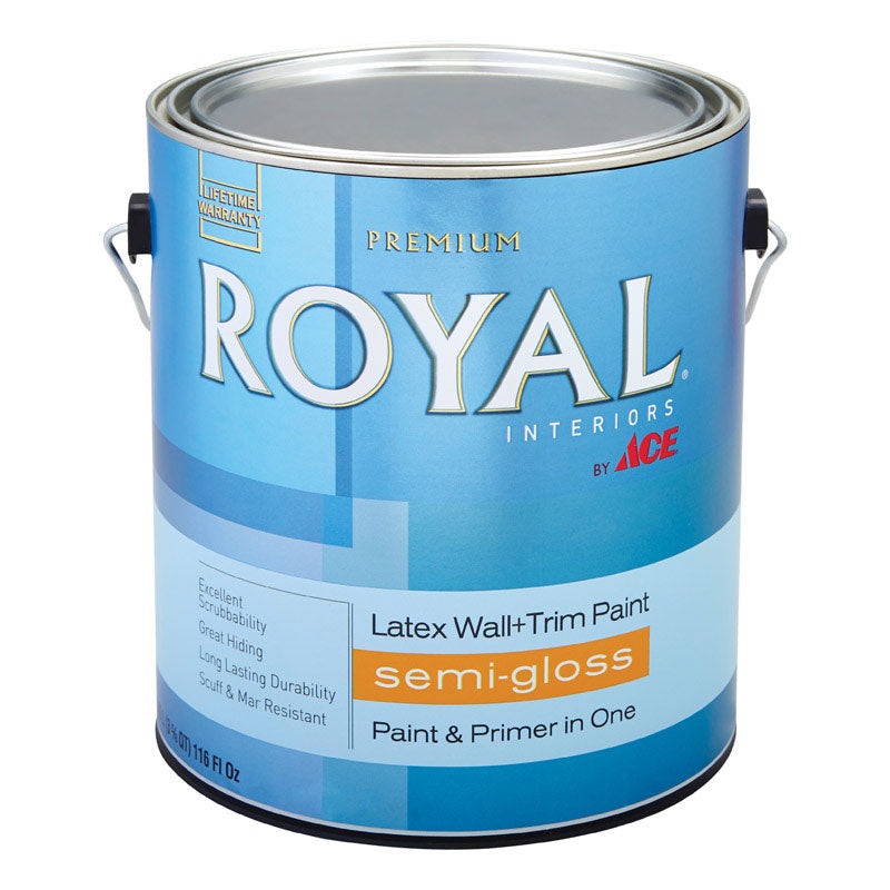 Ace Royal Interior Acrylic Latex Wall & Trim Paint Semi-Gloss 1 gal. Neutral Base