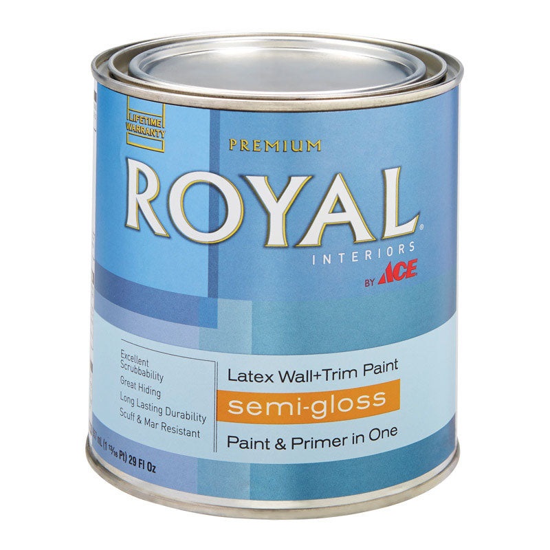 Ace Royal Interior Acrylic Latex Wall & Trim Paint Semi-Gloss 1 qt. Neutral Base
