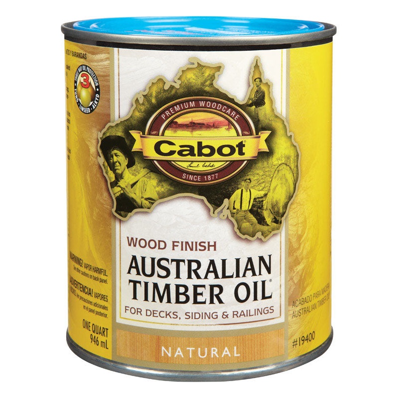 Cabot Wood Finish Transparent Oil-Modified Australian Timber Oil Natural 1 qt.