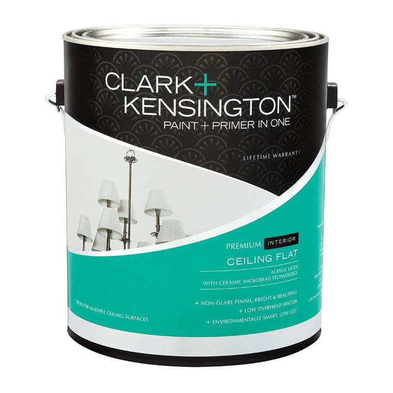 Clark+Kensington Interior Acrylic Latex Paint & Primer Ceiling White Flat 1 gal.