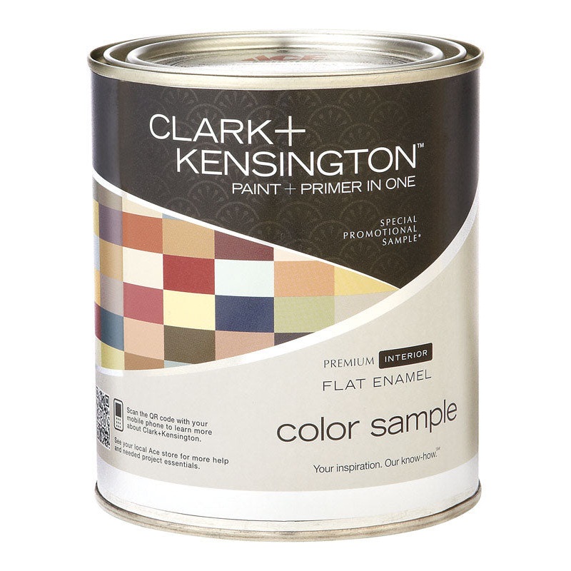 Clark+Kensington Interior Acrylic Latex Paint Sample Flat 1 qt. Mid-Tone Base