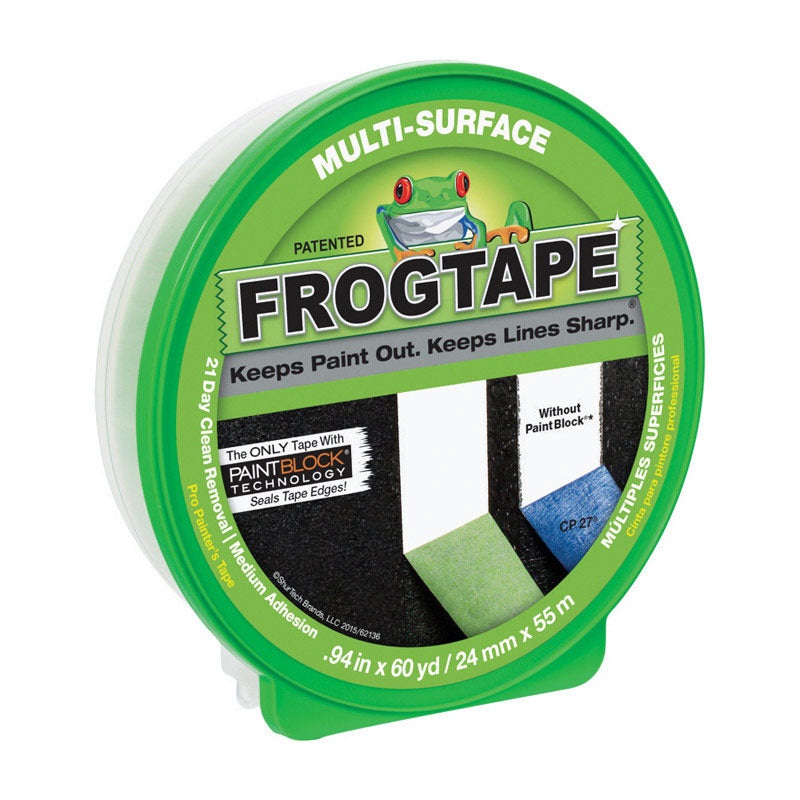 FrogTape 0.94 in. W x 60 yd. L General Purpose Painter’s Tape Medium Strength Green 1 pk