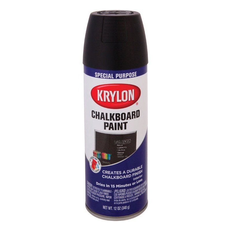 Krylon Special Purpose Black Chalkboard Paint 12 oz.