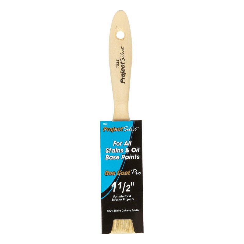 Linzer Project Select 1-1/2 in. W Flat White Chinese Bristle Paint Brush
