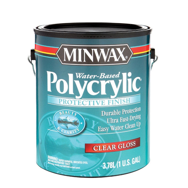 Minwax Indoor Clear Gloss Water-Based Polycrylic 1 gal.