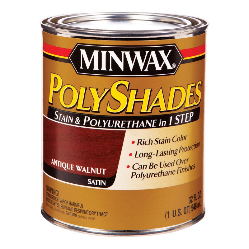 Minwax PolyShades Transparent Polyurethane Polyurethane Stain Antique Walnut 1 qt.