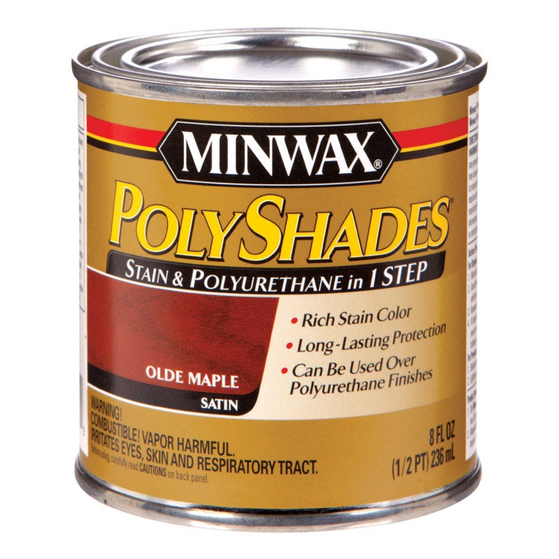 Minwax PolyShades Transparent Polyurethane Polyurethane Stain Olde Maple 1/2 pt.
