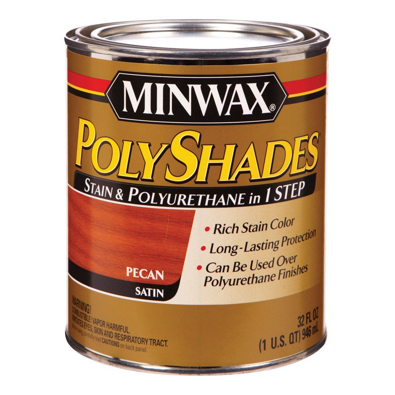 Minwax PolyShades Transparent Polyurethane Polyurethane Stain Pecan 1 qt.