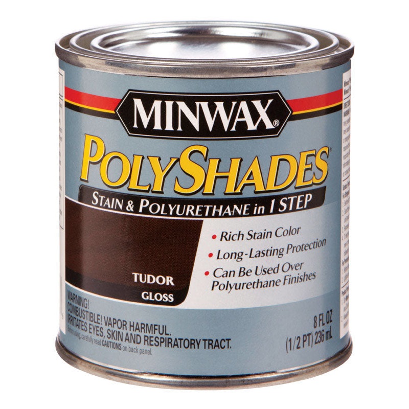 Minwax PolyShades Transparent Polyurethane Polyurethane Stain Tudor 1/2 pt.