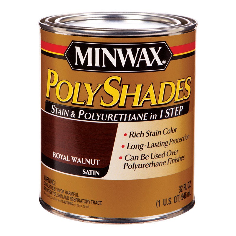 Minwax PolyShades Transparent Polyurethane Polyurethane Stain Walnut 1 qt.