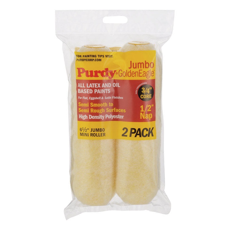 Purdy Golden Eagle Polyester Paint Roller Cover 1/2 in. L x 6-1/2 in. W 2 pk