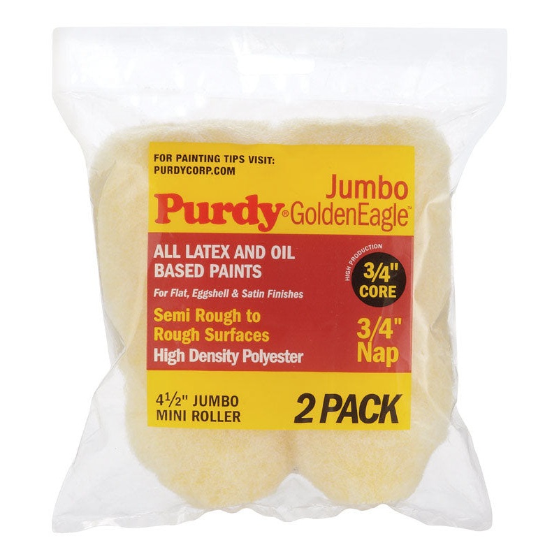 Purdy Golden Eagle Polyester Paint Roller Cover 3/4 in. L x 4-1/2 in. W 2 pk