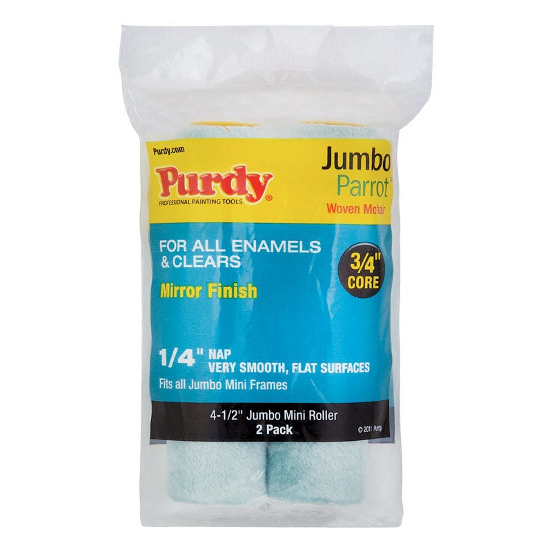Purdy Parrot Woven Mohair Paint Roller Cover 1/4 in. L x 4-1/2 in. W 2 pk