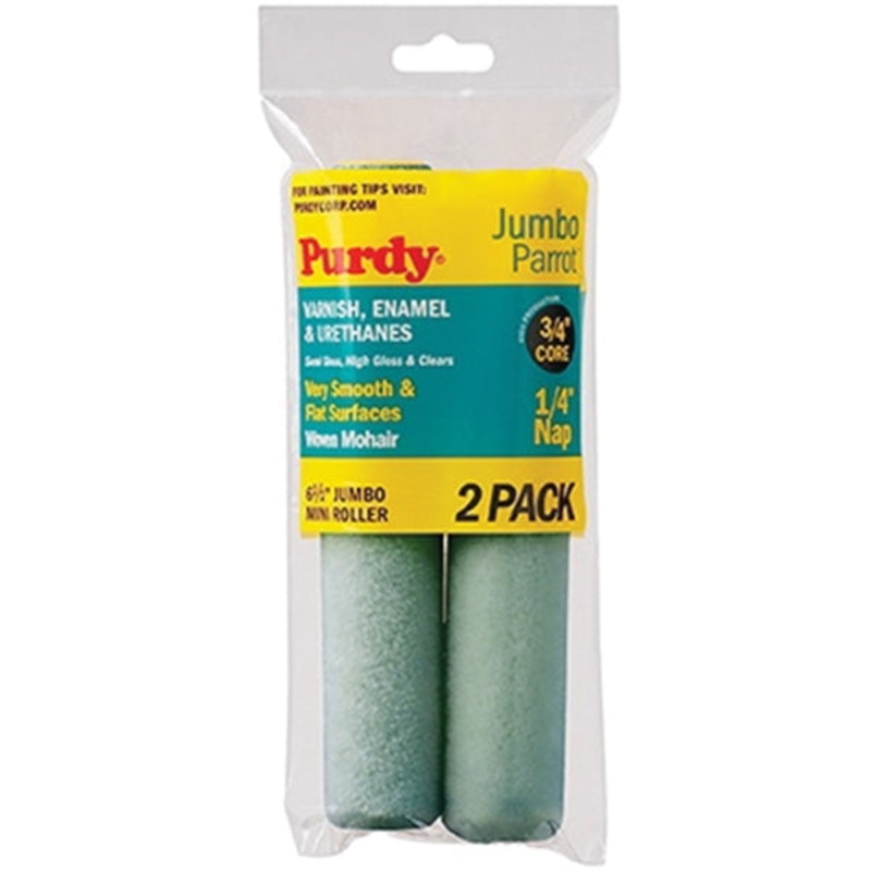 Purdy Parrot Woven Mohair Paint Roller Cover 1/4 in. L x 6-1/2 in. W 2 pk