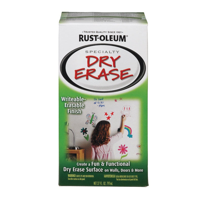 Rust-Oleum Interior Latex Dry Erase Paint Kit White Gloss 27 oz.