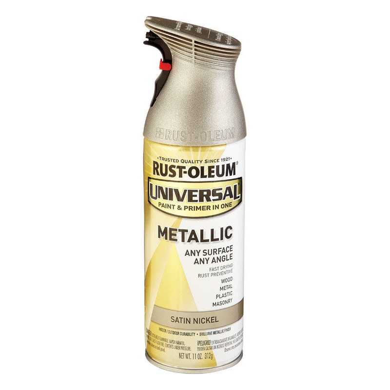 Rust-Oleum Universal Paint & Primer in One Satin Nickel Metallic Metallic Spray 11 oz.